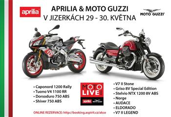 Testovací jízdy Aprilia a Moto Guzzi
